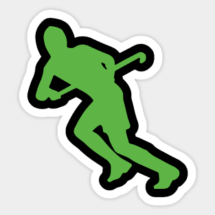 Field Hockey Player Silhouette Sticker